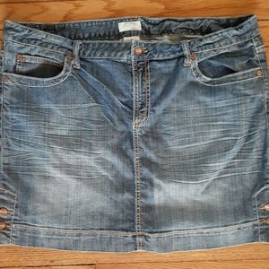 Plus Size 22 Maurices Denim Jean Skirt EUC